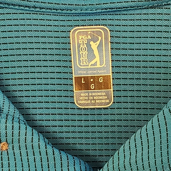 PGA Tour Golf Polo Shirt - Men’s Size Large - Blue - Picture 4 of 4